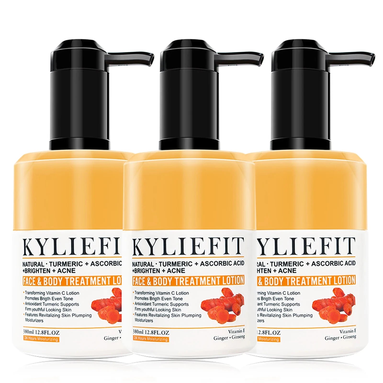 AILKE Organic Turmeric Skin Care Set, Reduce Acne, Cleaning Skin, Exfoliation, Whiten Skin, Even Skin Tone, Improve Dry Skin