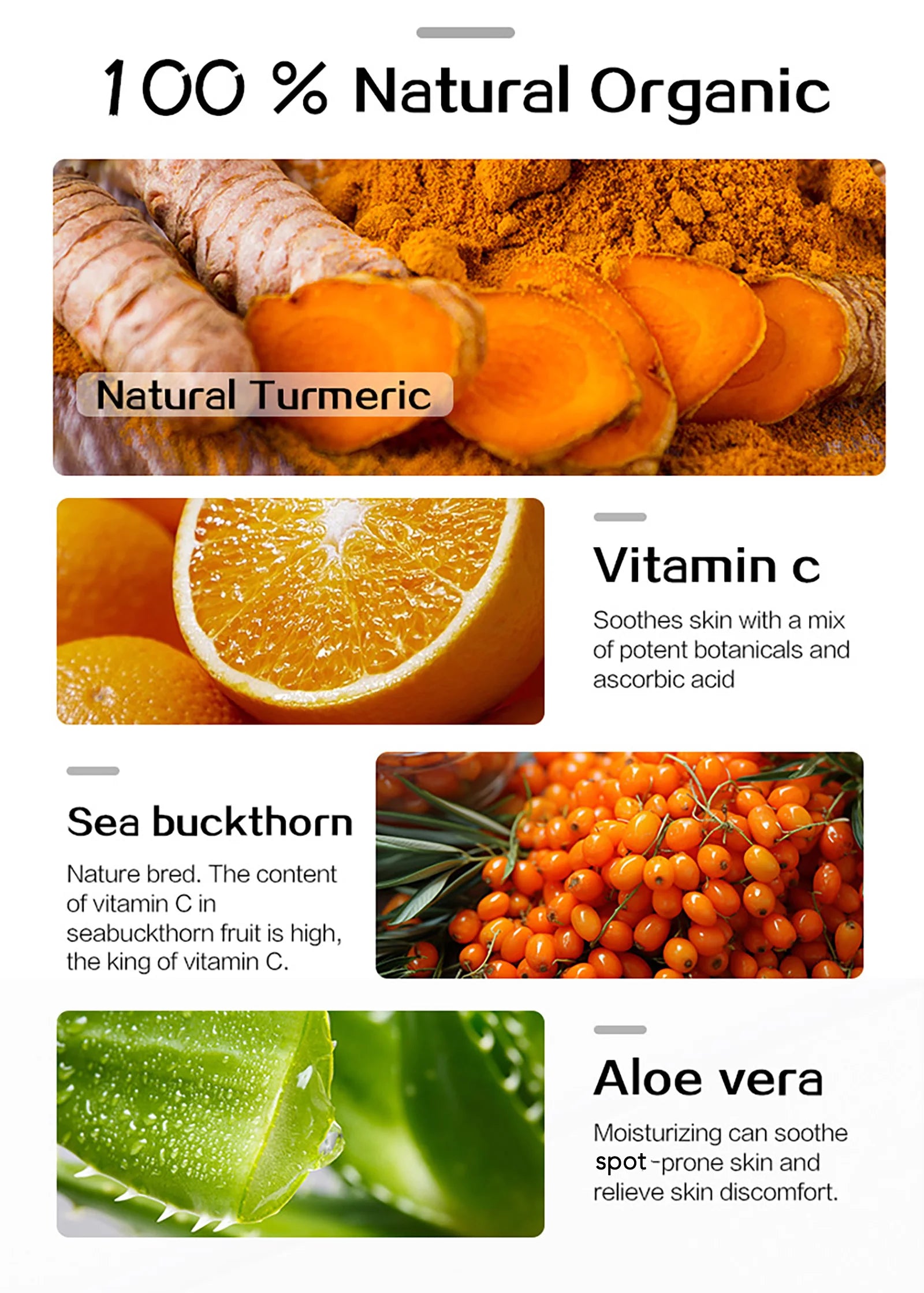 AILKE Organic Turmeric Skin Care Set, Reduce Acne, Cleaning Skin, Exfoliation, Whiten Skin, Even Skin Tone, Improve Dry Skin