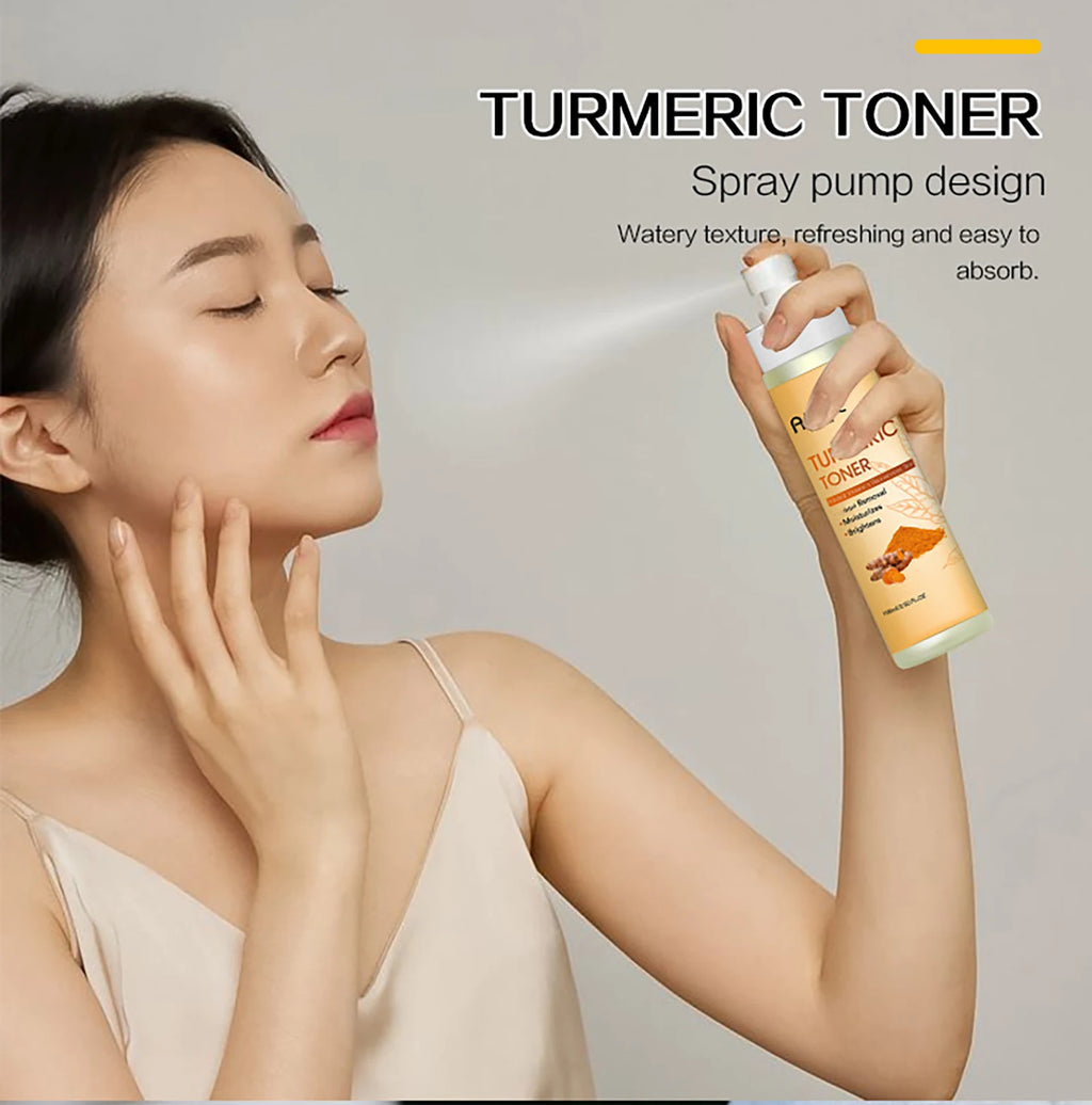 AILKE Organic Turmeric Skin Care Set, Reduce Acne, Cleaning Skin, Exfoliation, Whiten Skin, Even Skin Tone, Improve Dry Skin